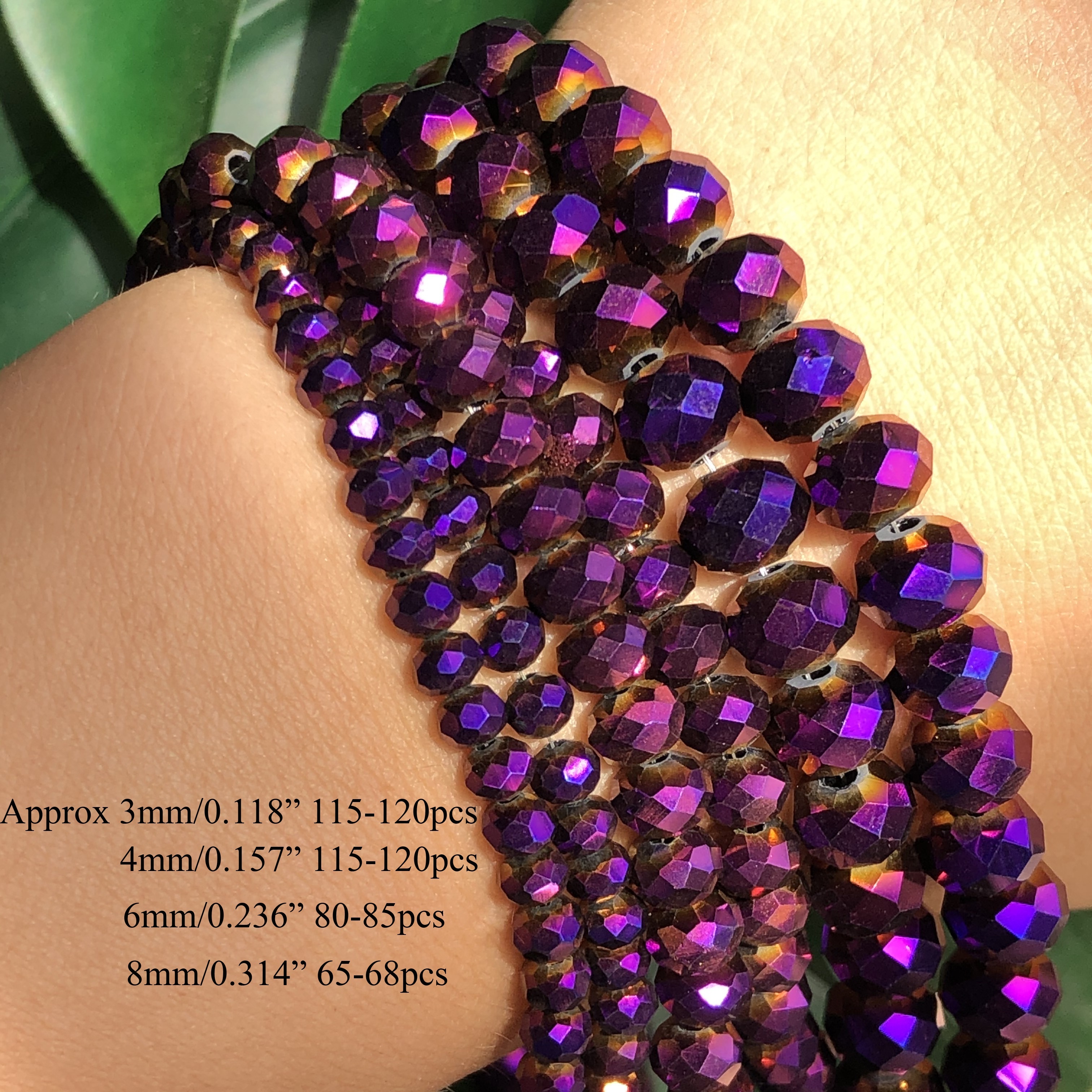 Artificial Crystal Faceted Glass Beads Color Plated Loose Spacer Beads For  Jewelry Making Diy Unique Bracelet Necklace Women's Jewelry Accessories -  Temu