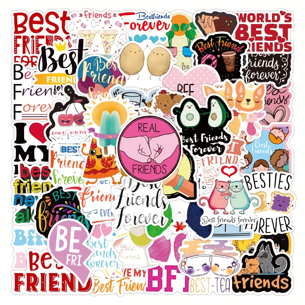 10 Pcs Friends Stickers | Decals for Laptop, Water Bottle