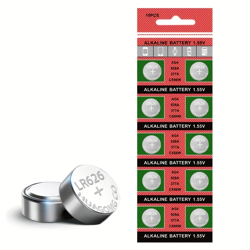 LR621 AG1 SR621 1.55V Alkaline Button Cell Battery For Calculator, Watch,  and Toys Batteries