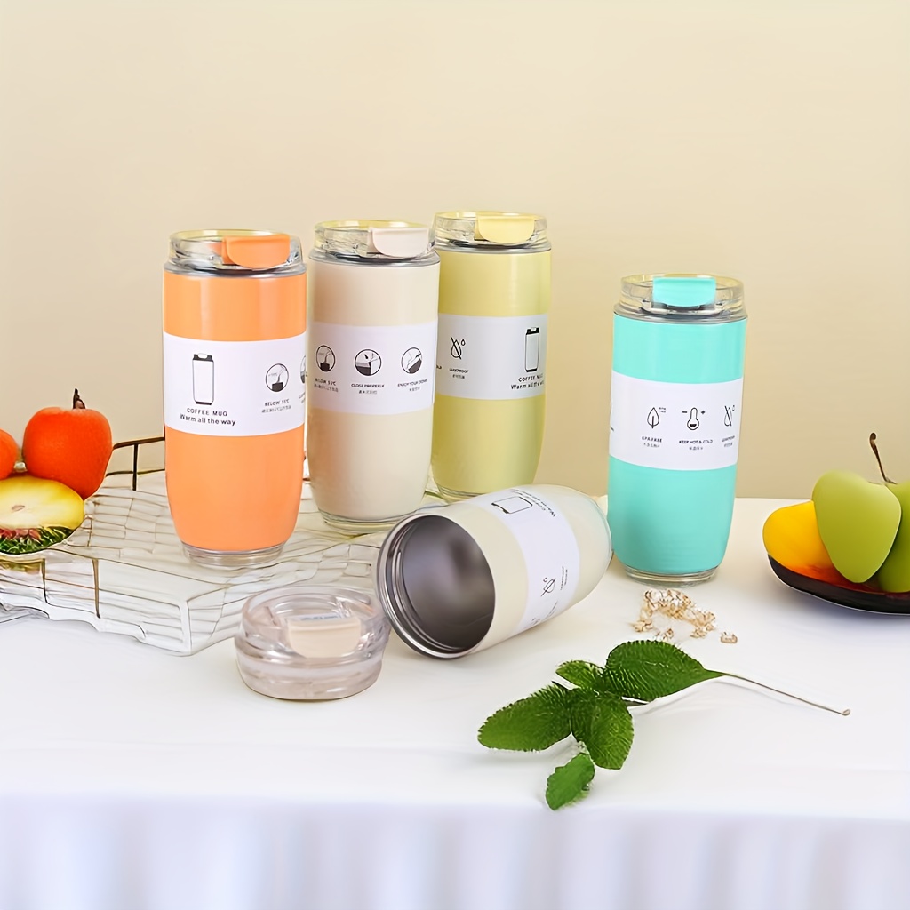 320ml Stainless Steel Coffee Cup Double Layer Insulated Water Bottle