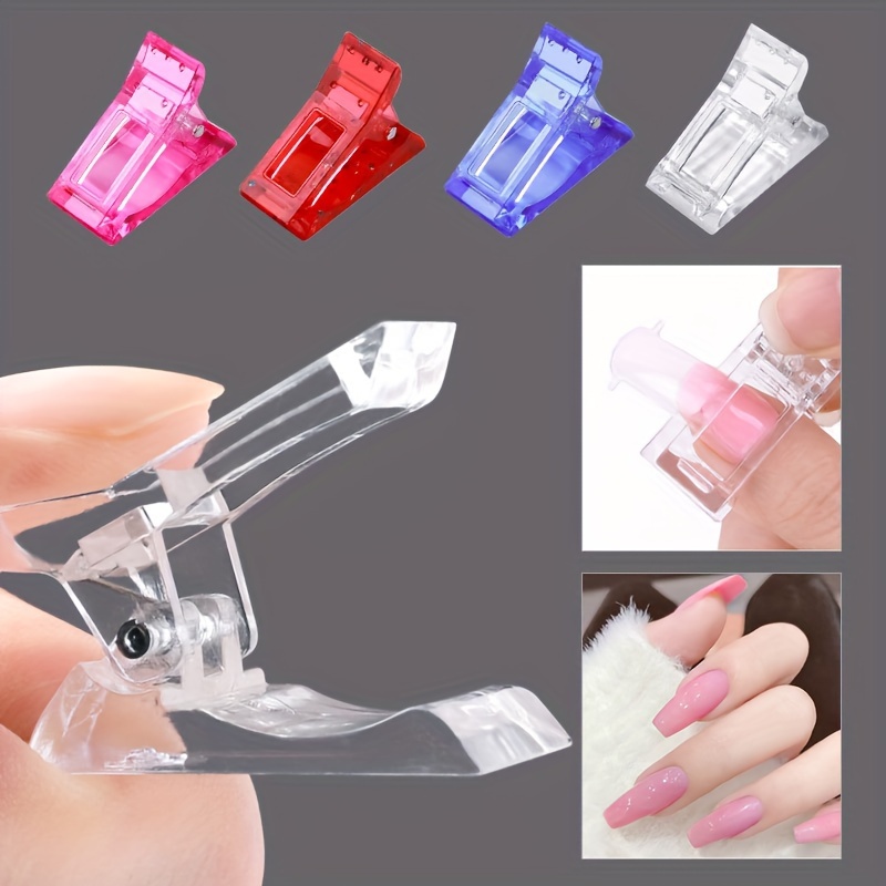 20 Pcs Nail Tip Clips for Polygel Nail Extension Forms, Nail Clamps  Manicure Tool Accessories