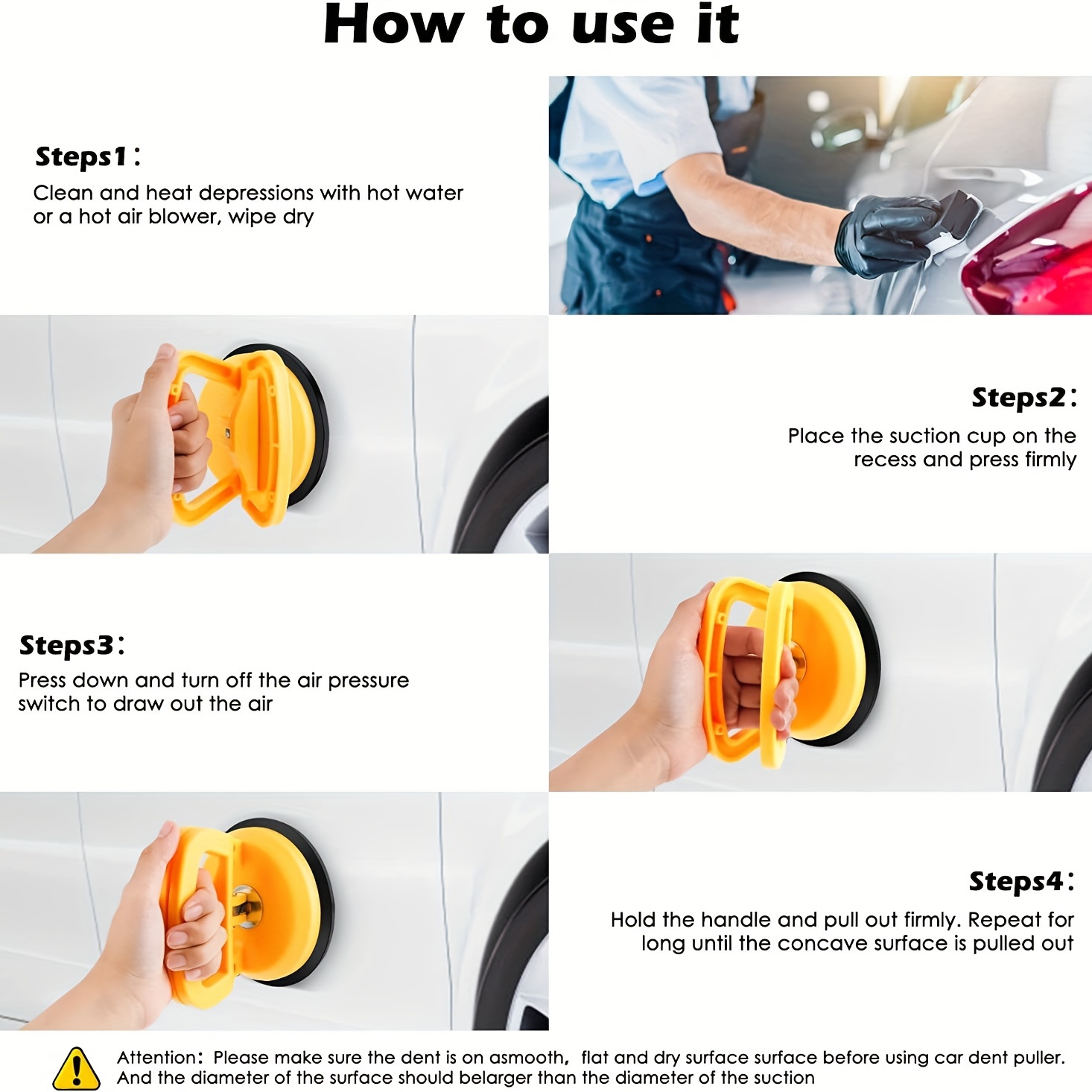 Car Dent Repair Puller Saugnapfwerkzeug Schwerem Gummi Glas - Temu