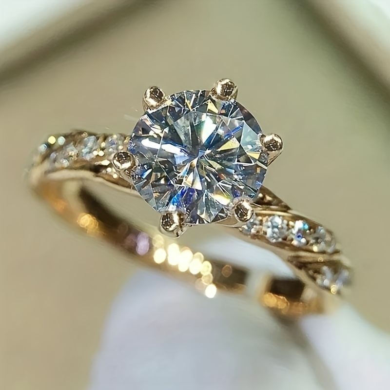 Women's CZ Promise Ring 6 Prong Setting