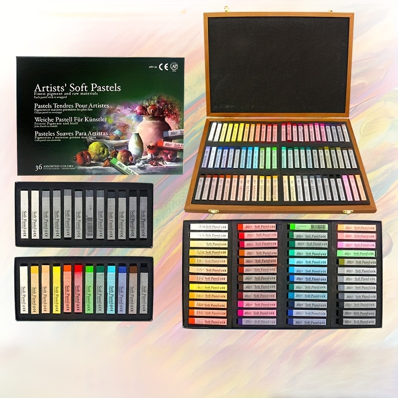 Soft Chalk Pastels Art Supplies Set of 24 Color Chalk Pastels for Artists  Non Toxic Chalk Pastels Oil Free Soft Pastel Chalk for Colored Chalk Art  Art Supplies for Adults Solid Art