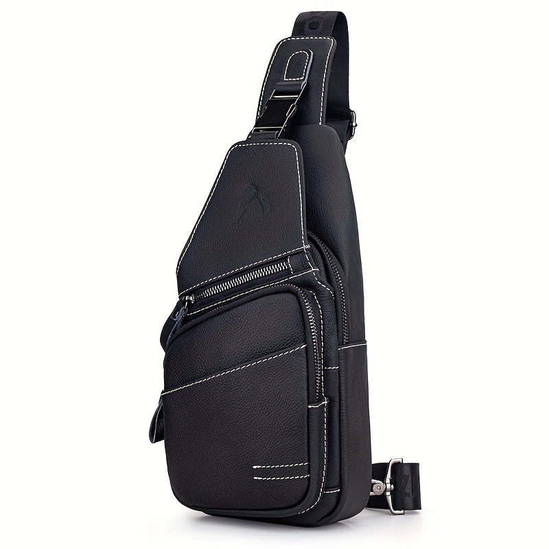 Large One Shoulder Crossbody Bag for Men / Black