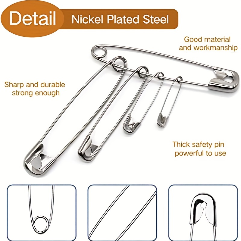 Safety Pins, Different Sizes Safety Pins, Safety Pin Bulk For Clothes,  Sewing Craft Accessories - Temu Republic of Korea
