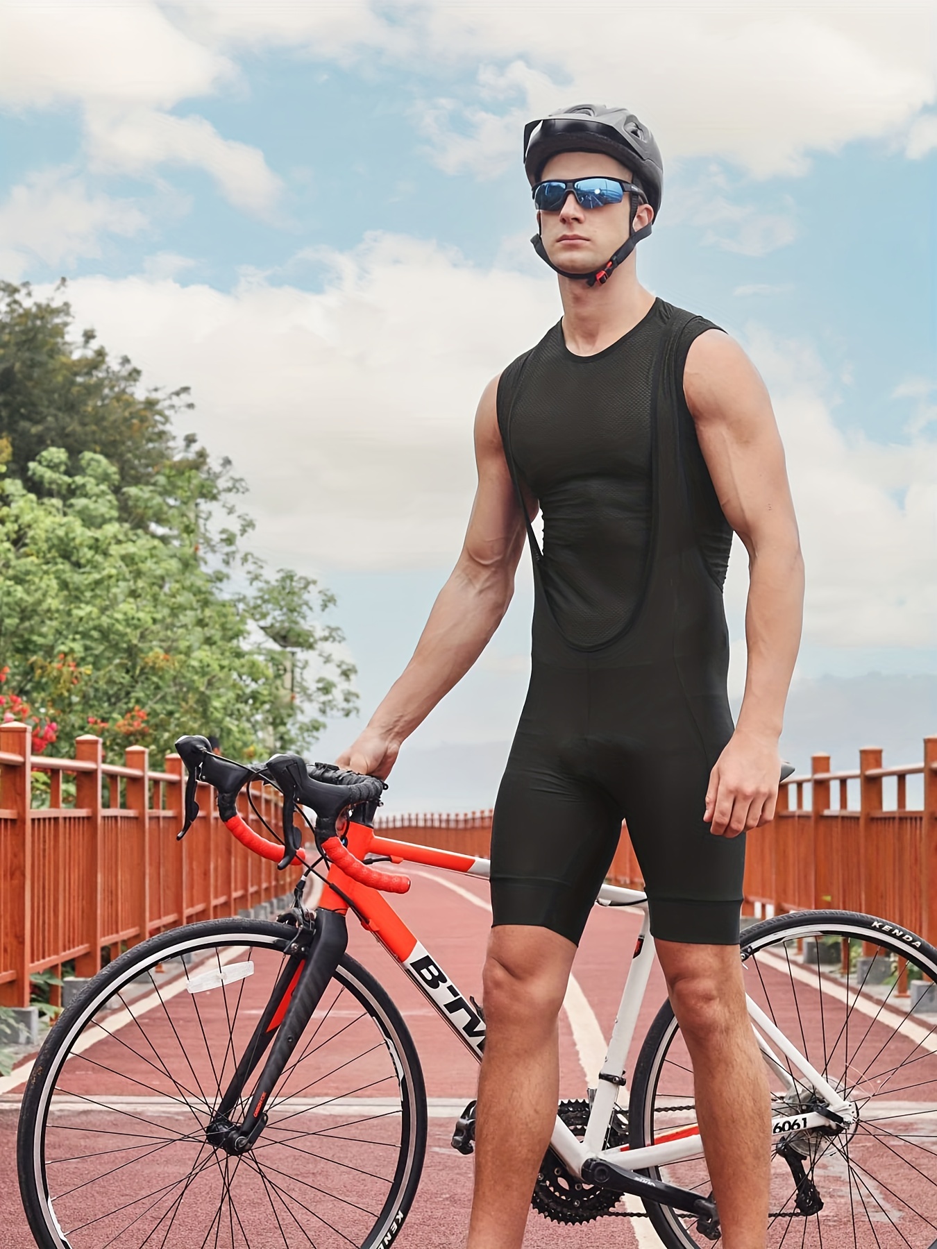 Men's Cycling Bib Shorts, 4d Padded High Stretch Road Bike Bib, Biking  Shorts For Riding Racing Outdoor - Desporto E Atividades Ao Ar Livre - Temu