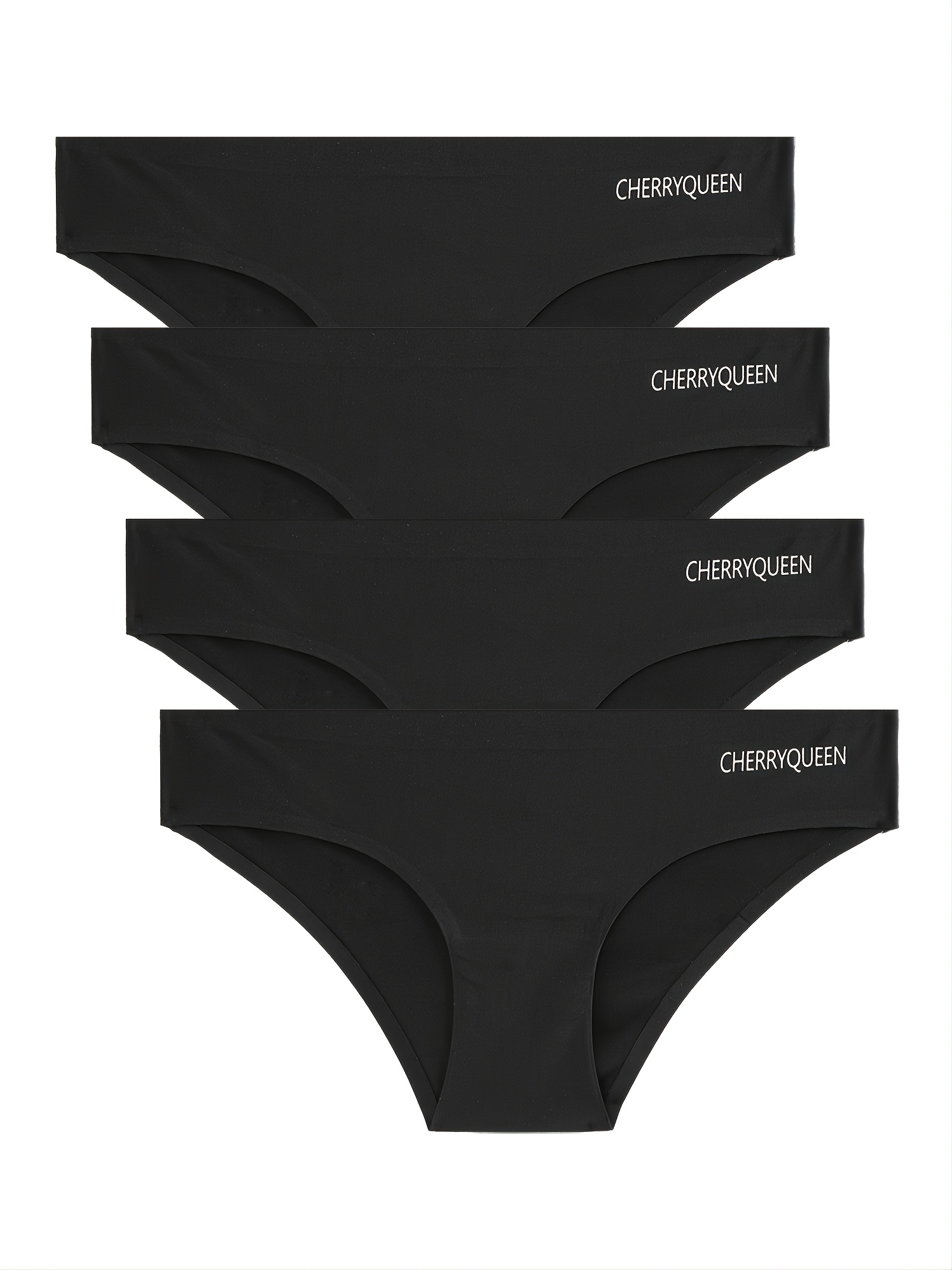 Entyinea Women's Bikini Underwears Microfiber Smooth Stretch Brief Panty  Black M 