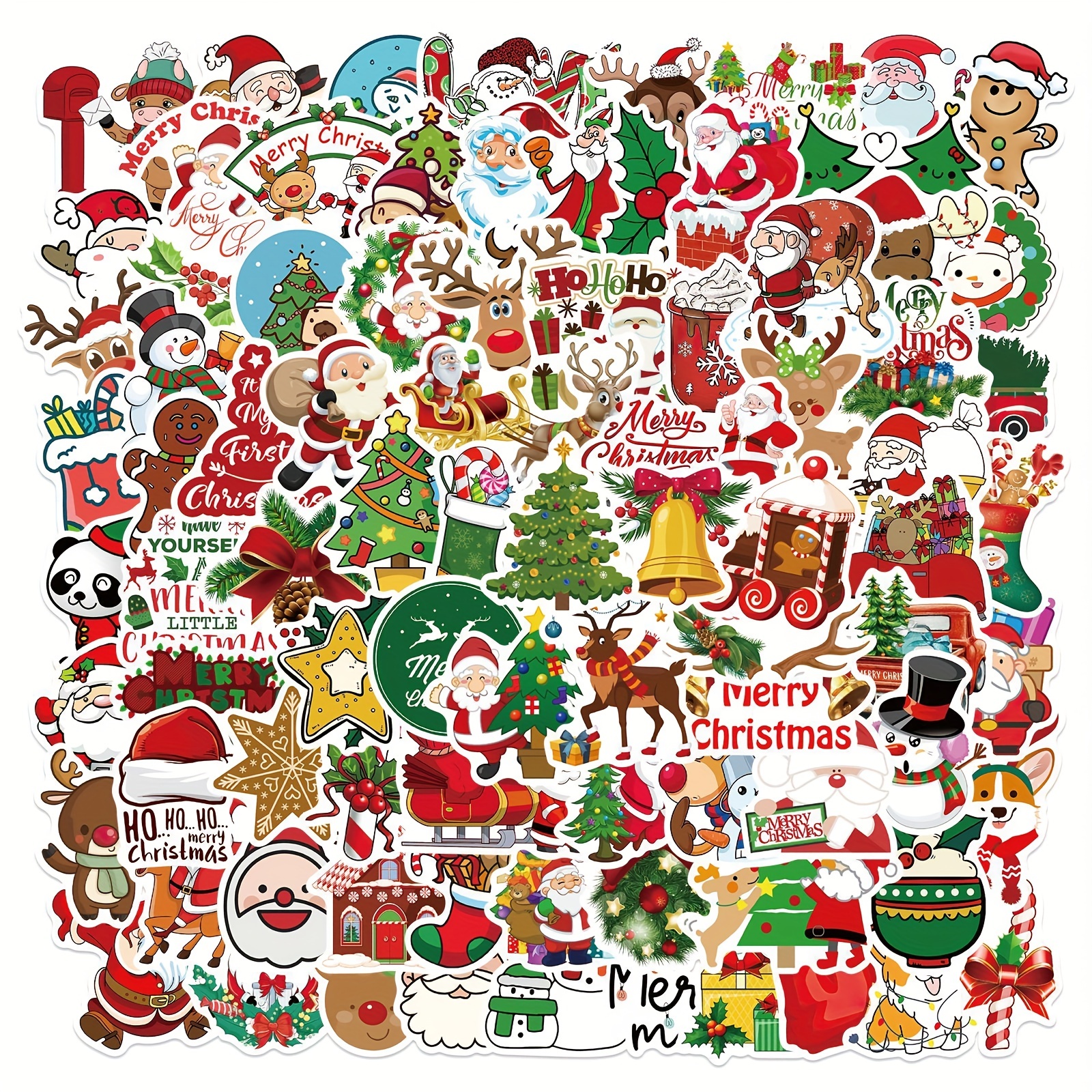 Christmas Santa Claus Graffiti Decoration Stickers For - Temu