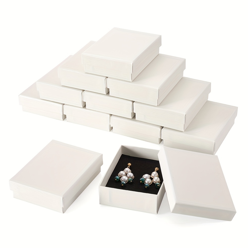 20 Pcs 2x2x1.4 Cardboard Jewelry Earring Boxes Paper Boxes Gift