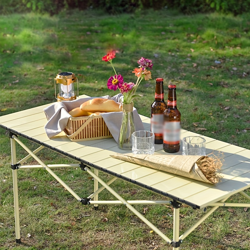  Mesa de camping plegable con 2 sillas, mesa de picnic de tela  Oxford portátil para exteriores, mesa de jardín multifuncional (color gris,  tamaño: juego de 5 piezas) : Patio, Césped y Jardín
