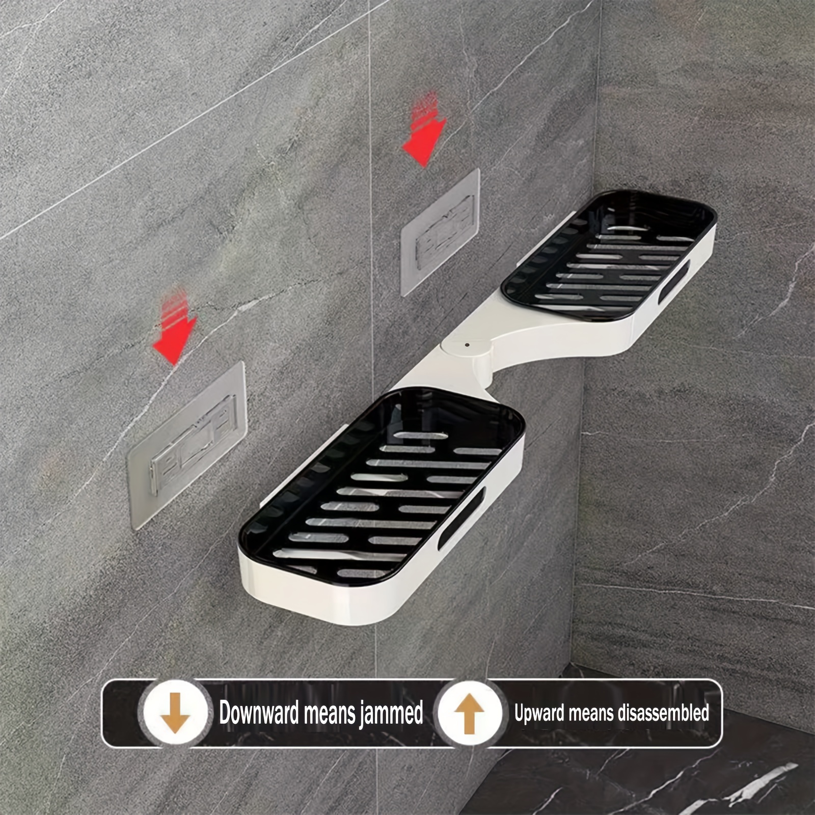 Rotatable Bathroom Storage Rack Wall Mounted Floating - Temu