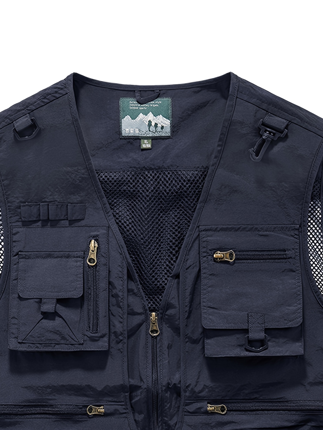 Zipper Pockets Cargo Vest, Men's Casual Outwear Zip Up Vest For Spring Summer Outdoor Fishing Photography, Durable Wear-resistant Quick-Dry Vest