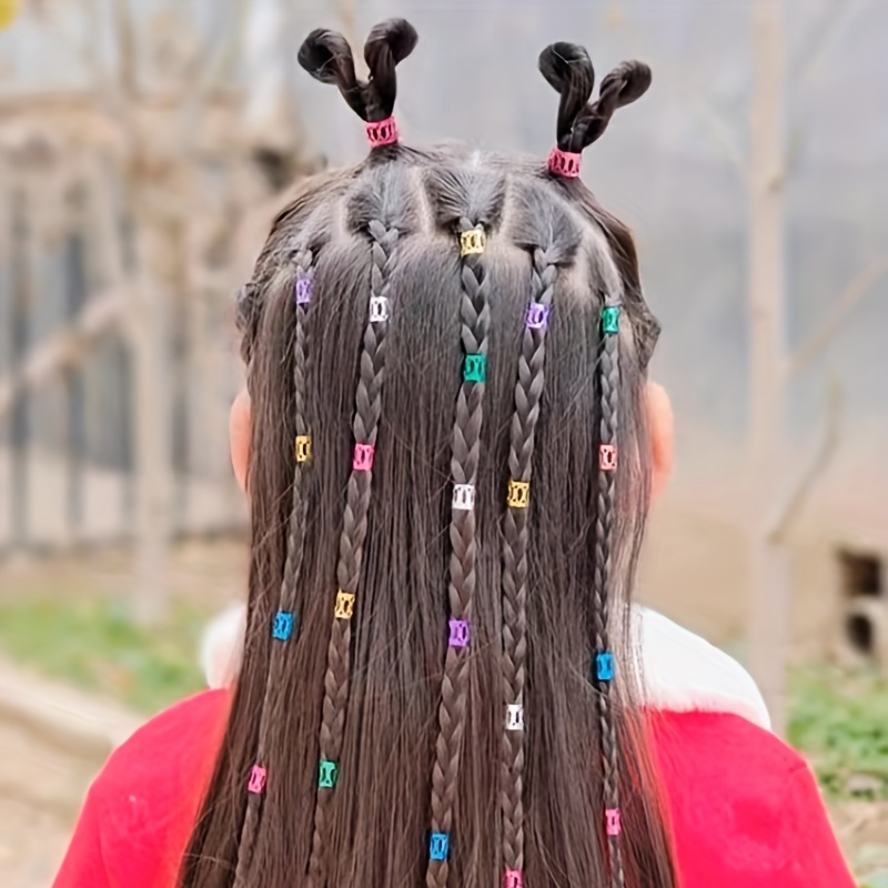 50 cuentas trenzadas para el cabello, accesorios para el cabello de moda  para niñas, joyería decorativa para la cabeza, opción Ideal para regalos
