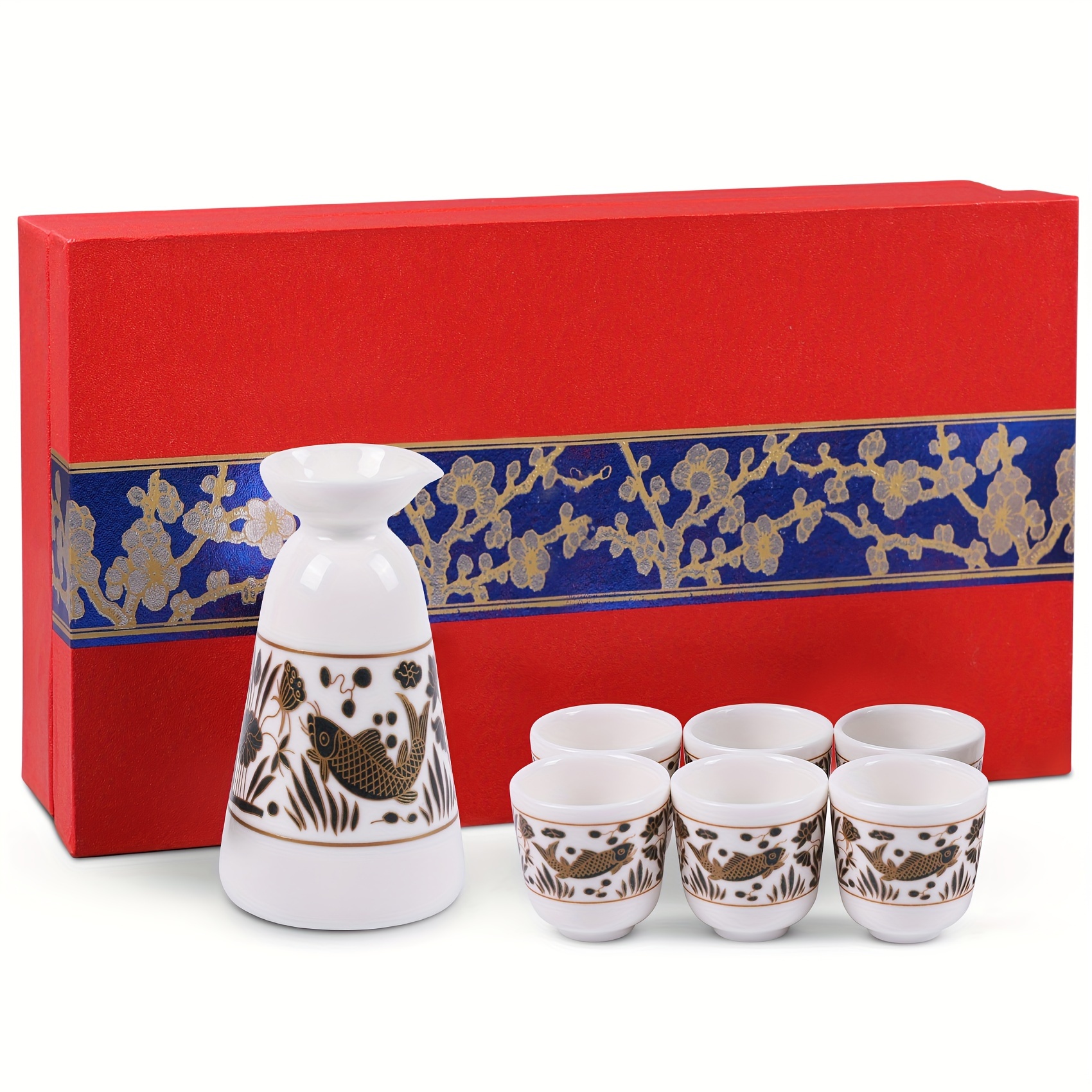 Japanese Sake Set Including Tokkuri Bottle And Ochoko Cups - Temu