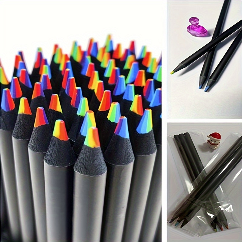 1pcs 4/7/8/12 Colors Gradient Rainbow Pencils Jumbo-Colored Pencils  Multicolored Pencils For Art Drawing Coloring Sketching - AliExpress
