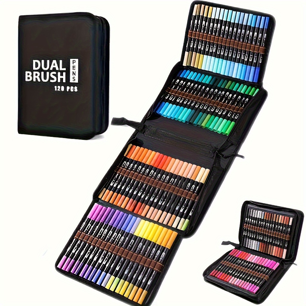 Alcohol Brush Markers, XSG 80 Colors Dual Tip Artist Brush tip Sketch Pens  Art M