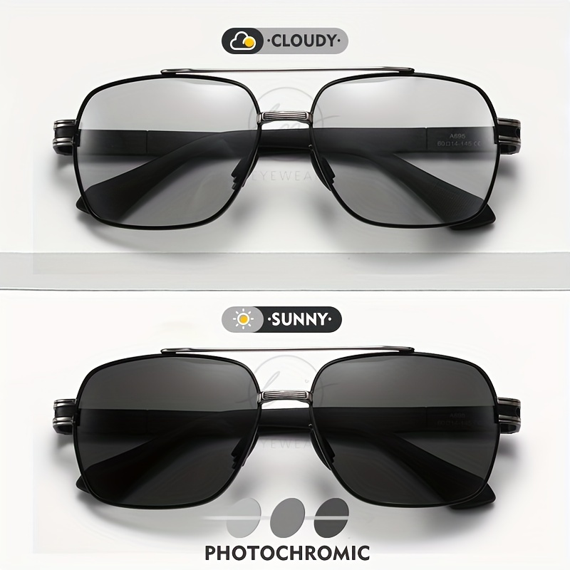 LM 2023 Photochromic Sunglasses Polarized Men's Chameleon Glasses