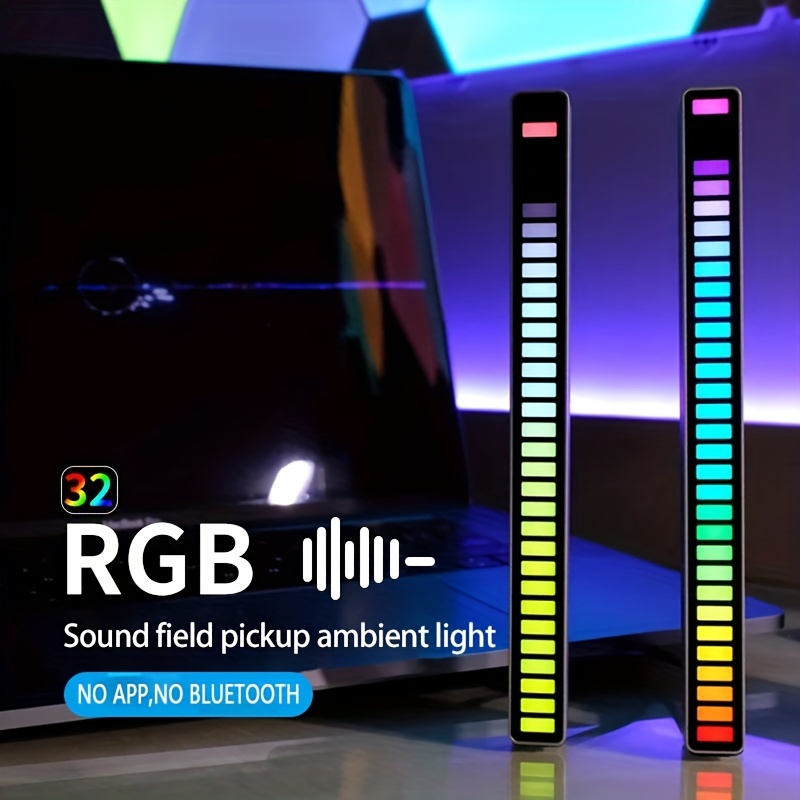 RGB LED Licht Bar Musik Sound Control Pickup Licht Rhythmus Umgebungs Lampe  Atmosphäre Nacht Licht für Auto TV Spiel Computer desktop