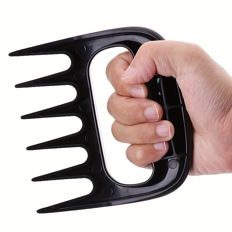 1pc plastic bear claw meat splitter deli cutter creative meat ripper bear paw bear claw fork bbq barbecue tools kitchen accessories details 3