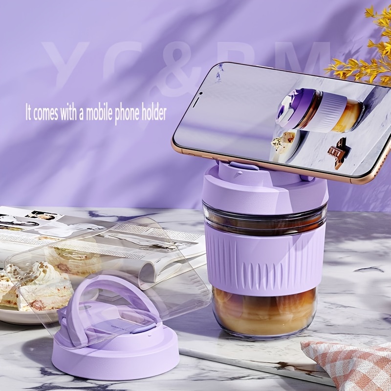 Glass Handy Coffee Cup Travel Coffee Mug Portable Female Handy Cup