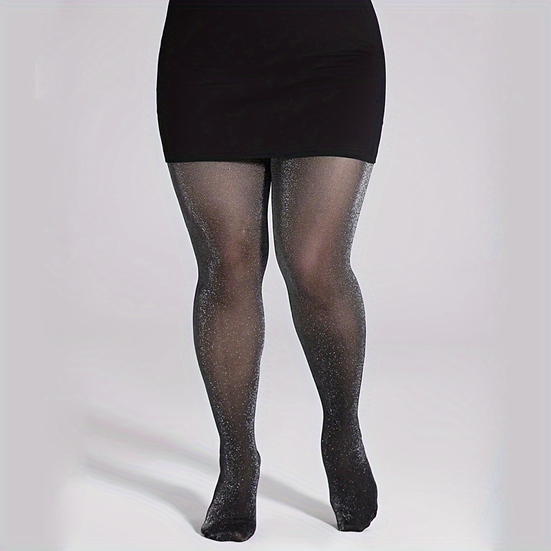 Control Top Glitter Tights for Women