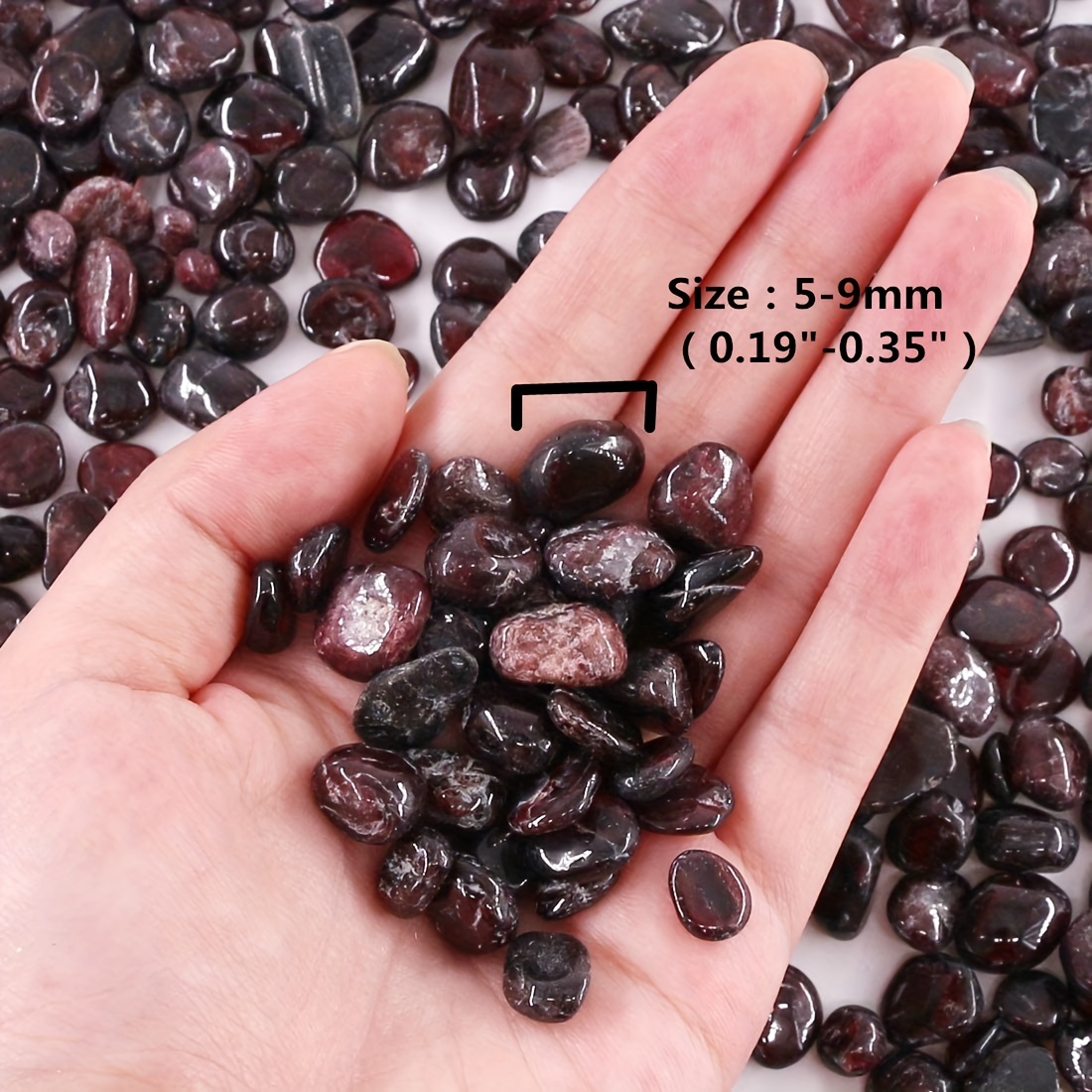 Natural Garnet Tumbled Chips Stone for Decor