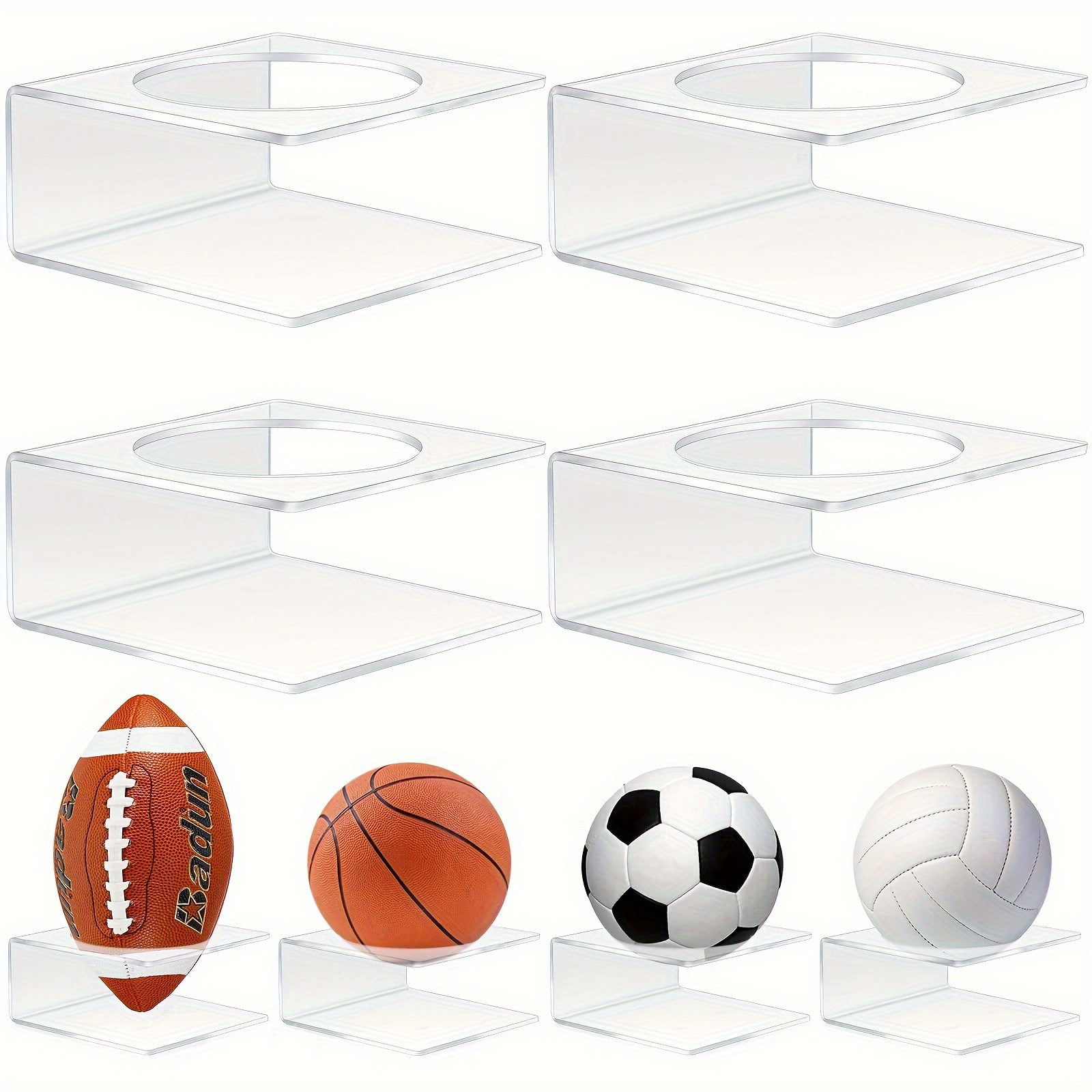 Support de ballon en acrylique, support d’affichage de ballon pour support  de football de basket-ball, support d’affichage de stockage de balle