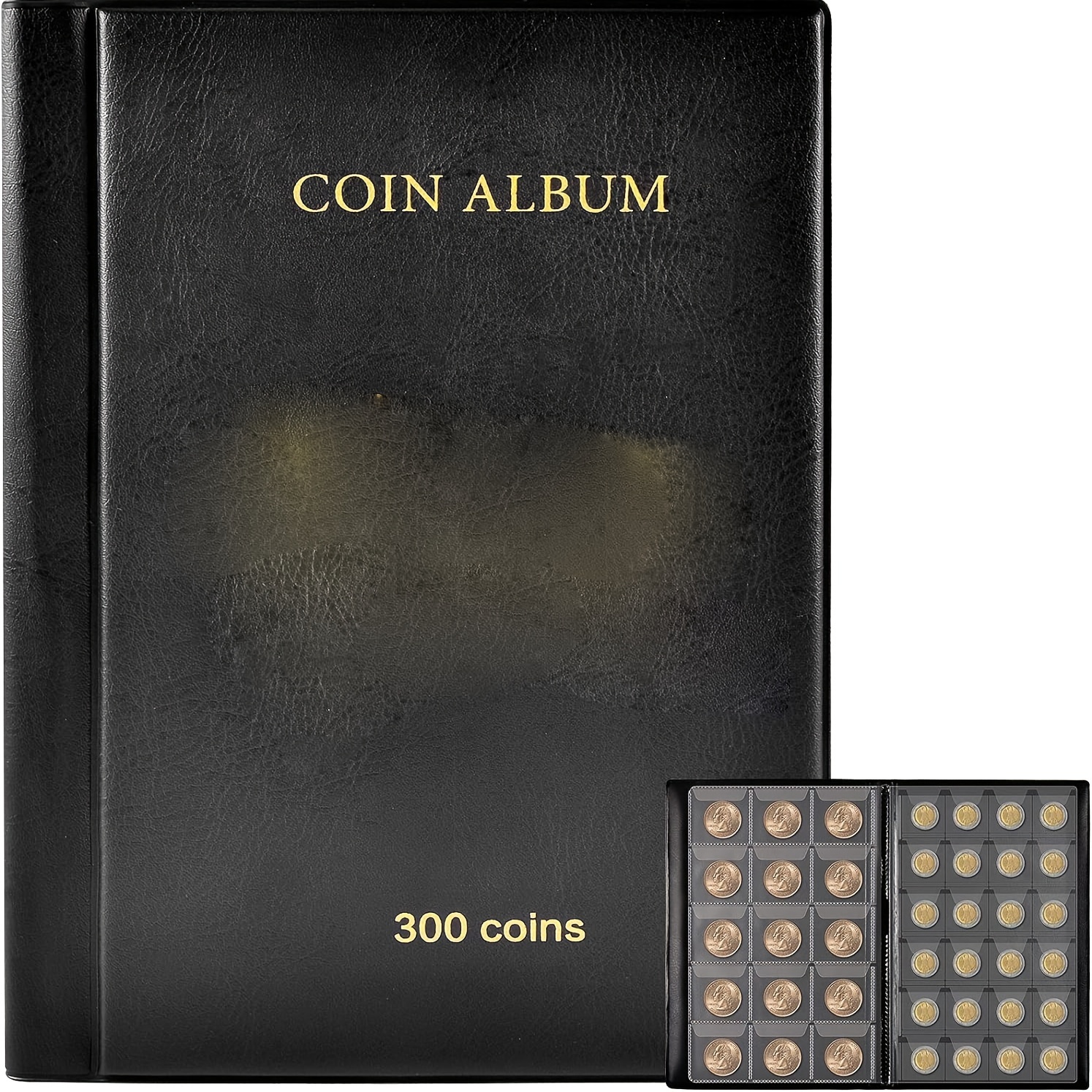  Coin Collection Holder Album for Collectors, 300 Pockets Coin  Collection Book Binder Supplies (300 Pockets-Coin Binder) : Office Products