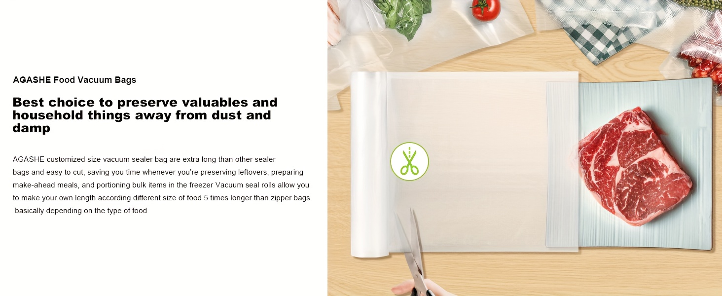 1 Roll Heavy Duty Vacuum Sealer Bags for Food Preservation, Vacuum Packaging Rolls Bags for Food Saver,, Puncture Prevention, Commercial Grade, Food Vac Bags for Storage, Meal Prep, Storage Bags for Steak, and Sous Vide for Kitchen.