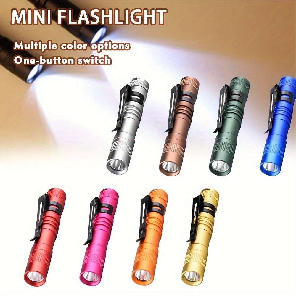 Mini linternas pequeñas, luz de bolígrafo portátil, linterna pequeña de  bolsillo, luz de emergencia, batería AAA - AliExpress