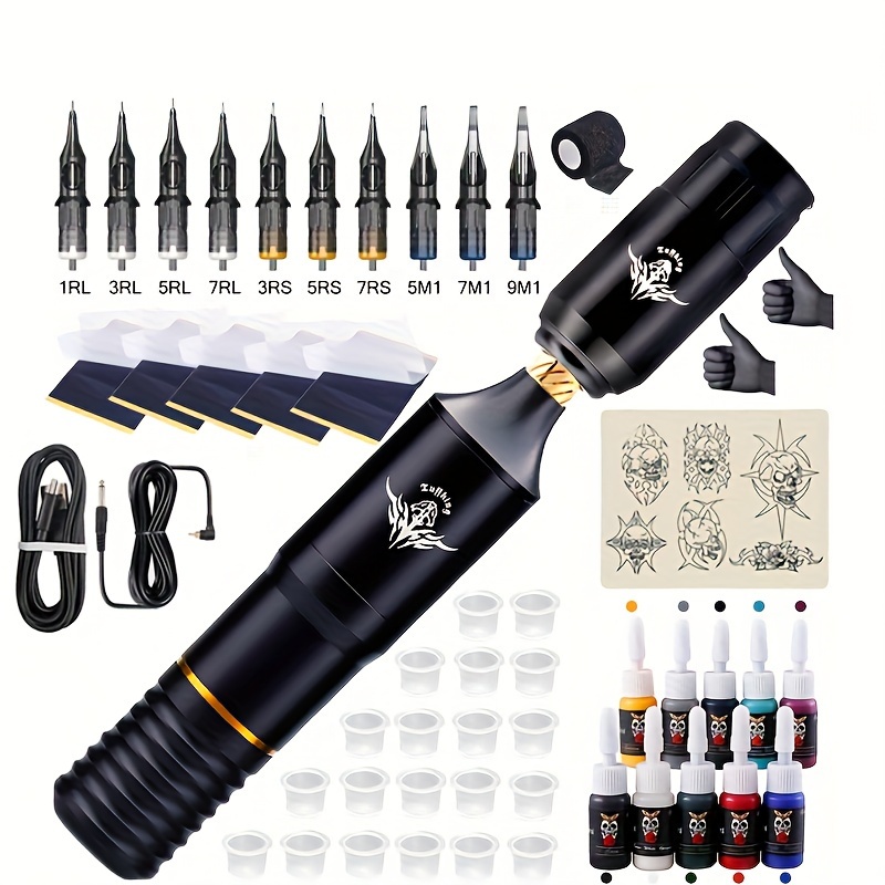 Tattoo Kit Tattoo Machine Kit Tattoo Cartridge Needles - Temu