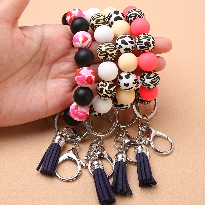 Creative Bead Key Chain Beadable Retractable Badge Reel - Temu