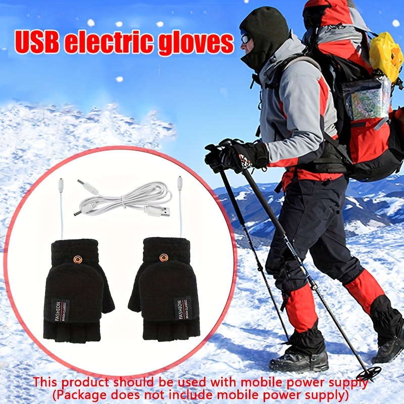Gants chauffants électriques imperméables pour les sports d'hiver, gardez  vos mains au chaud et au sec avec le chauffe-mains USB - Temu France