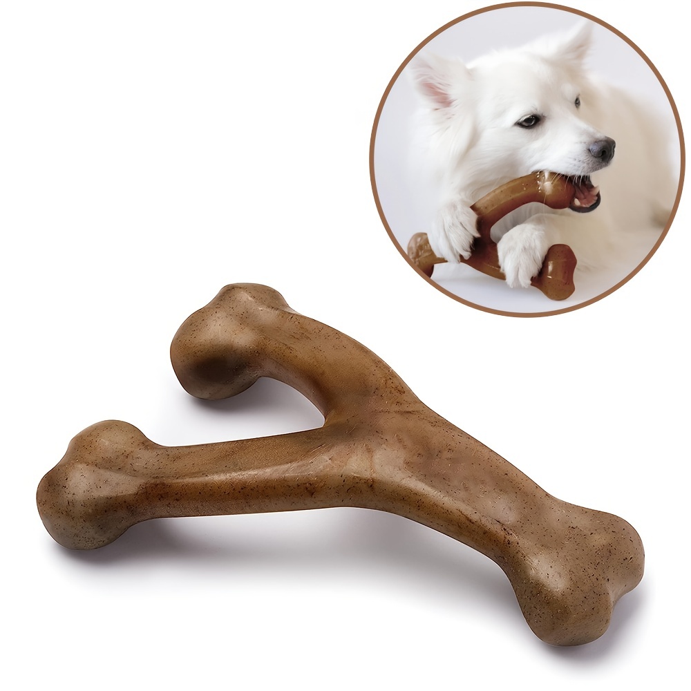 New Bone Shape Pet Dog Toy With Beef Flavor Interactive Dog - Temu