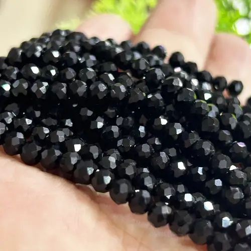 Black Natural Stone Hematite Beads For Jewelry Making 4 -10 MM Pick Size  Loose Spacer Bead Fit Diy