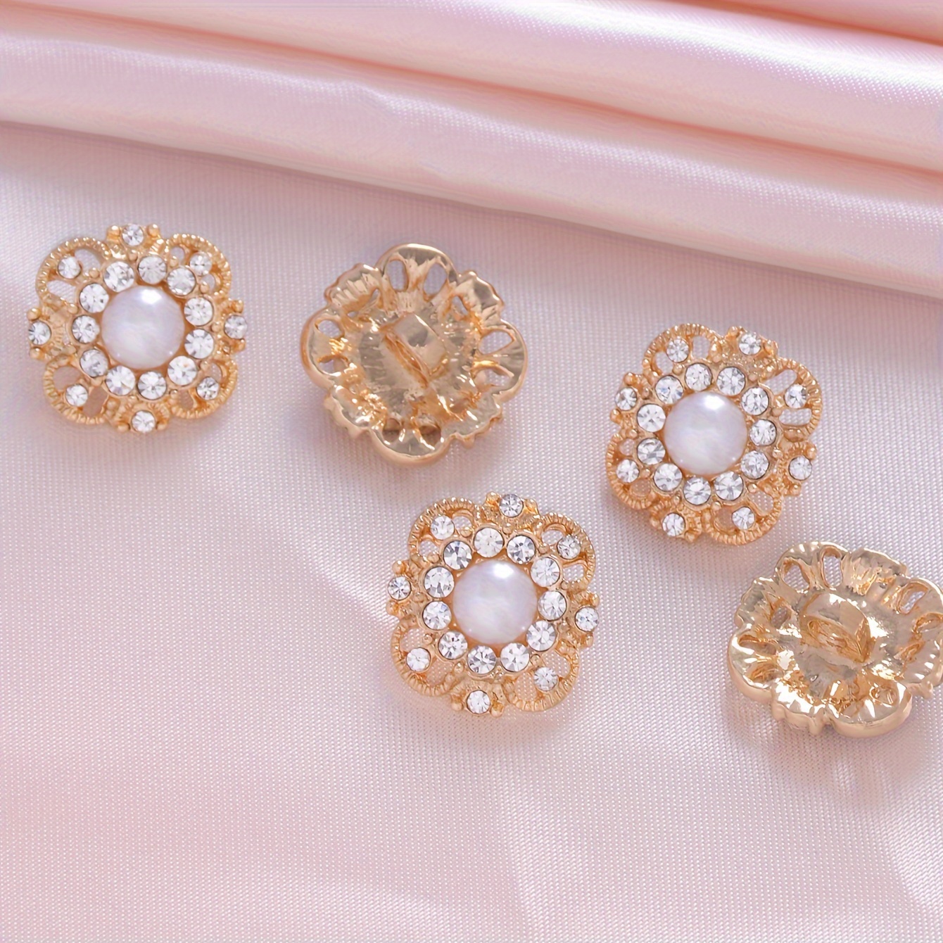 6pcs Botones Decorativos Diamantes Imitación Rhinestone - Temu