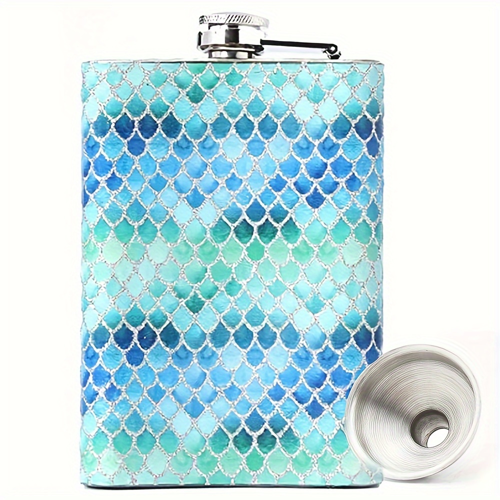 Stainless Steel Flask Round Portable Flask Fashionable Wine - Temu