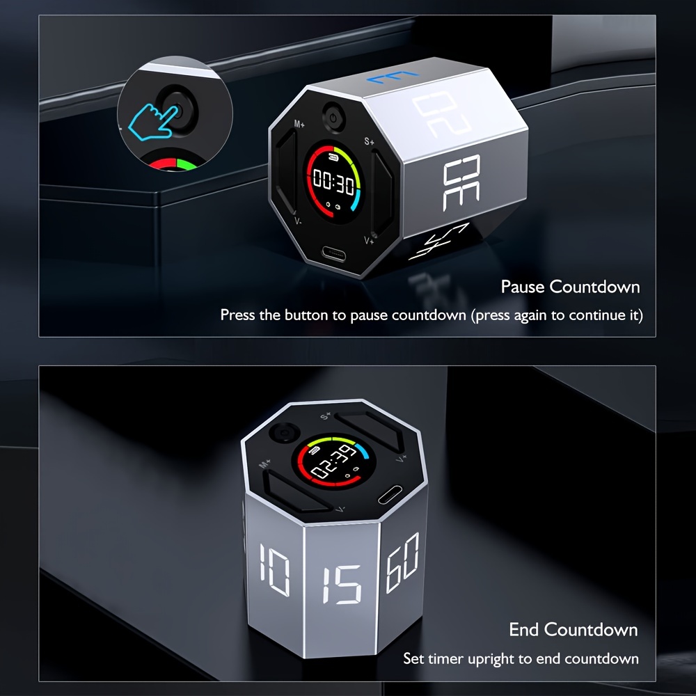 Magnetic Visual Timer with Flip Countdown