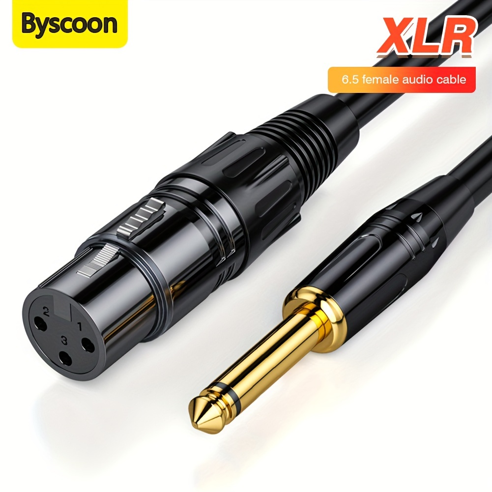 cable 6.5 plug jack 6.35 mm ts mono 1/4 inch female to xlr male audio cabl  unbalance microphone wire Mixe EQ mic Sound Amp line