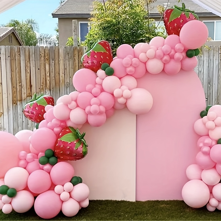 Strawberry Birthday Party Decorations Strawberry Balloon - Temu