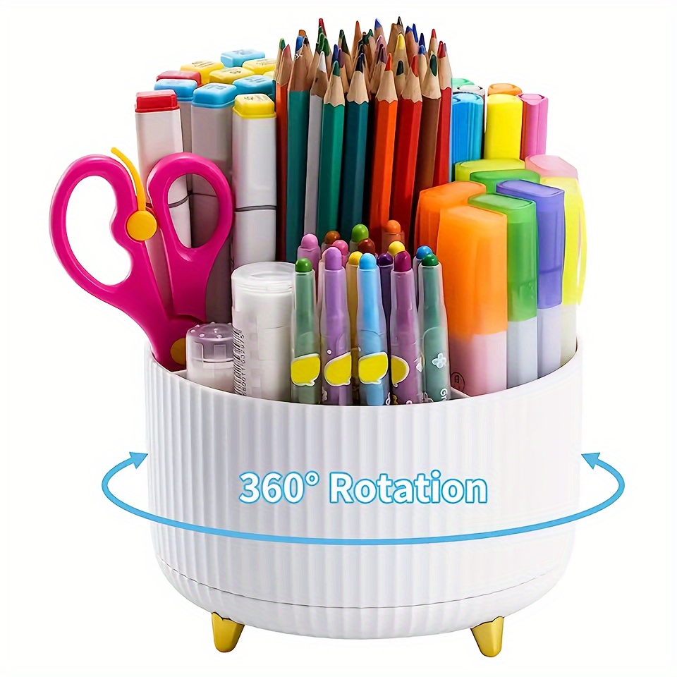 Pen Holder For Desk 5 Compartments Pencil Holder For Desk - Temu