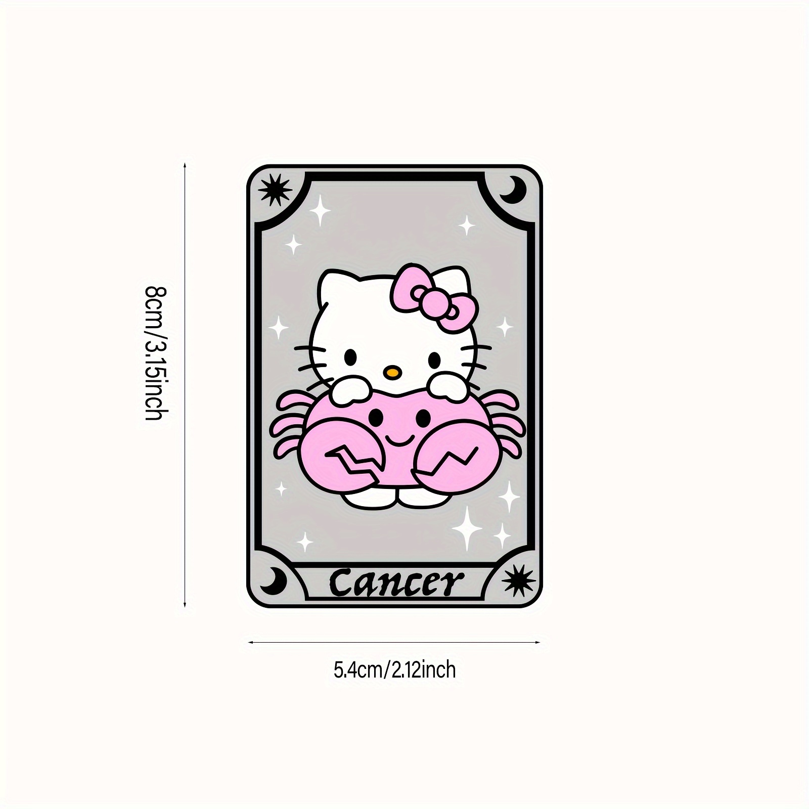 Twelve Constellation Hello Kitty Series Uv Crystal Stickers - Temu