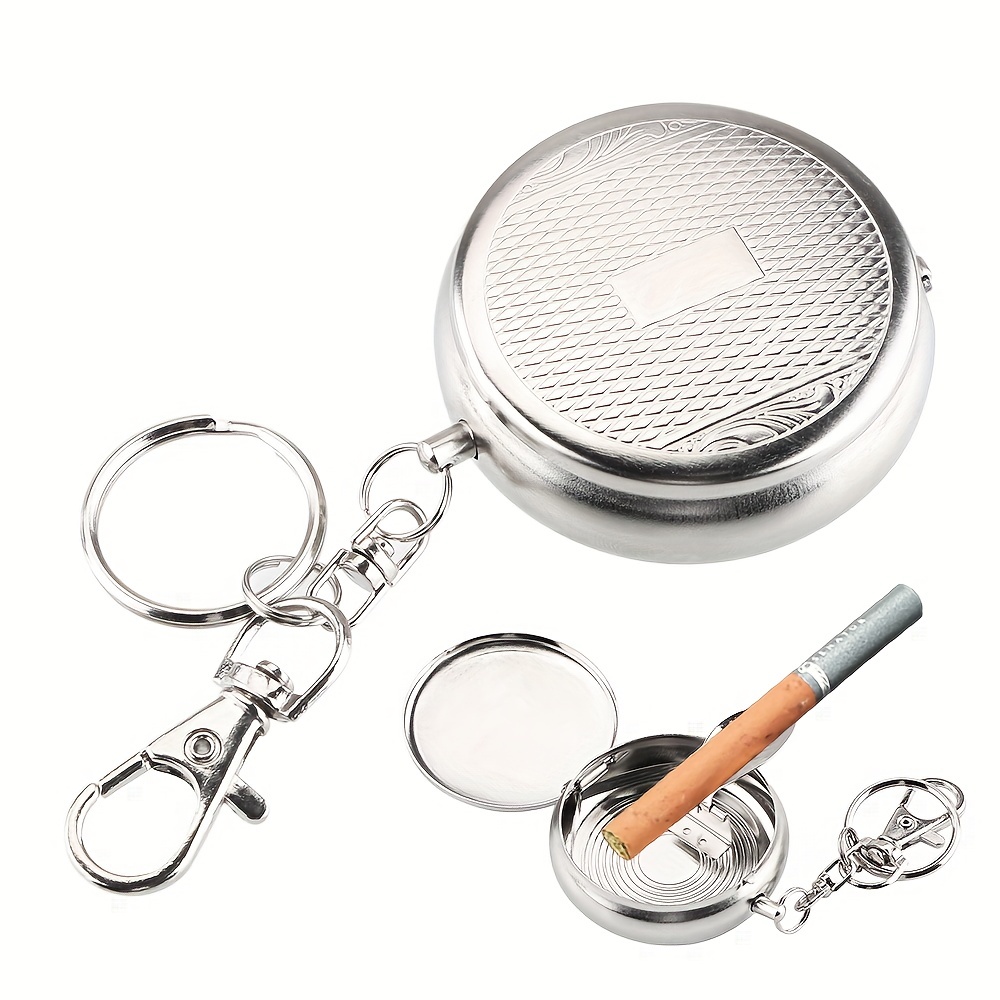 1 Stück Mini-Aschenbecher aus Legierung mit Schlüsselanhänger, rund,  tragbarer Zigarettenaschenbecher aus Legierung für den Außenbereich, Auto,  Raucherzubehör, Geschenk - Temu Austria