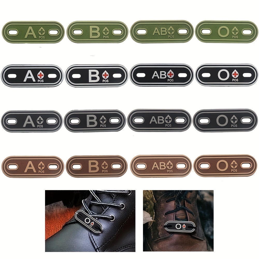 Shoes Blood Type A+ B+ Ab+ O+ Pos Patch Pvc Buckle Pendant - Temu