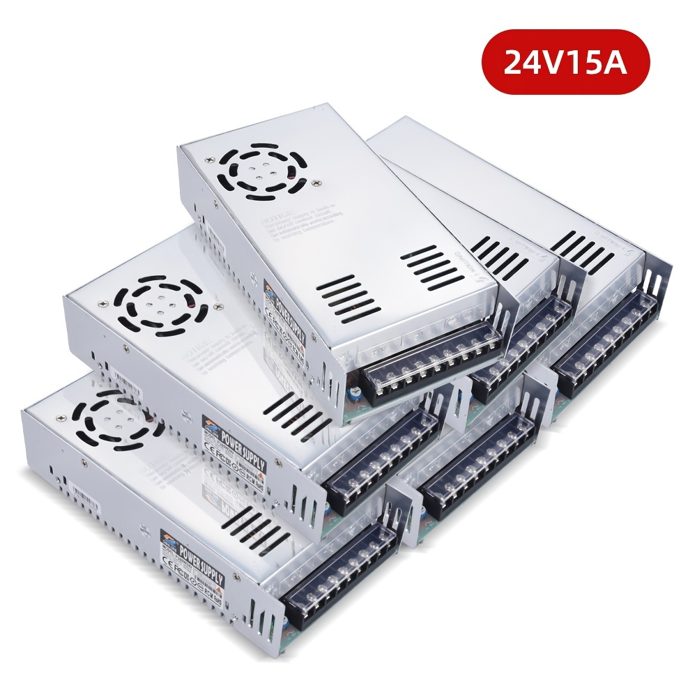 Buy DC 24V 15A 360W Power Switch Transformer AC115V 230V Adapter Driver Converter LED Light Strip 3D Printer Accessories