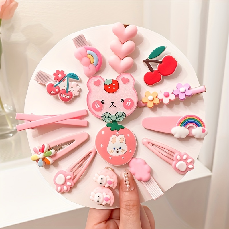 2PCS New Cute Cartoon Princess Lovely Kids Hairpins Baby Hair