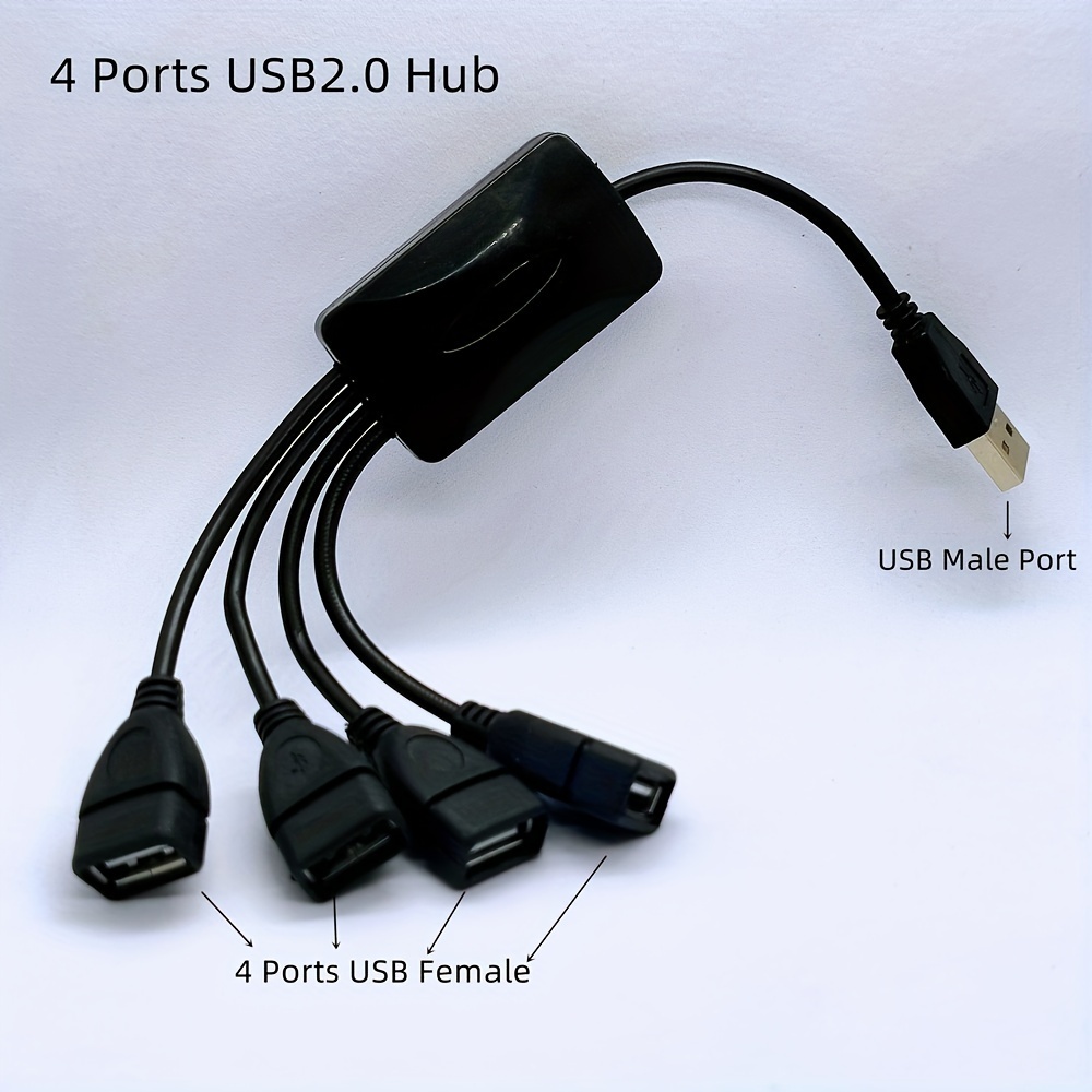 Micro Usb Hub 2.0 Multi Usb Port 4 Ports Hub Usb High - Temu