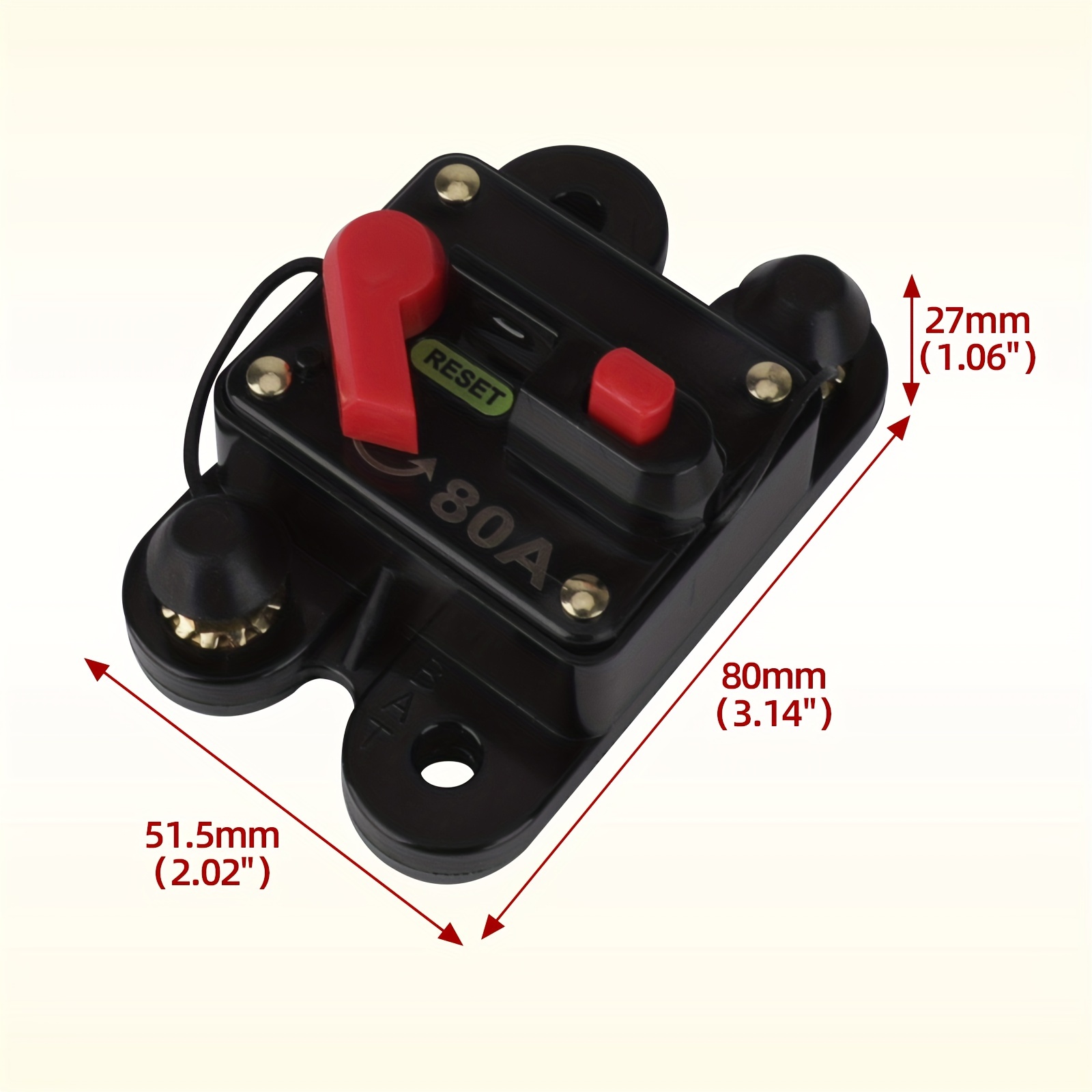 Fusibile interruttore di ripristino manuale 50A 12V-24V