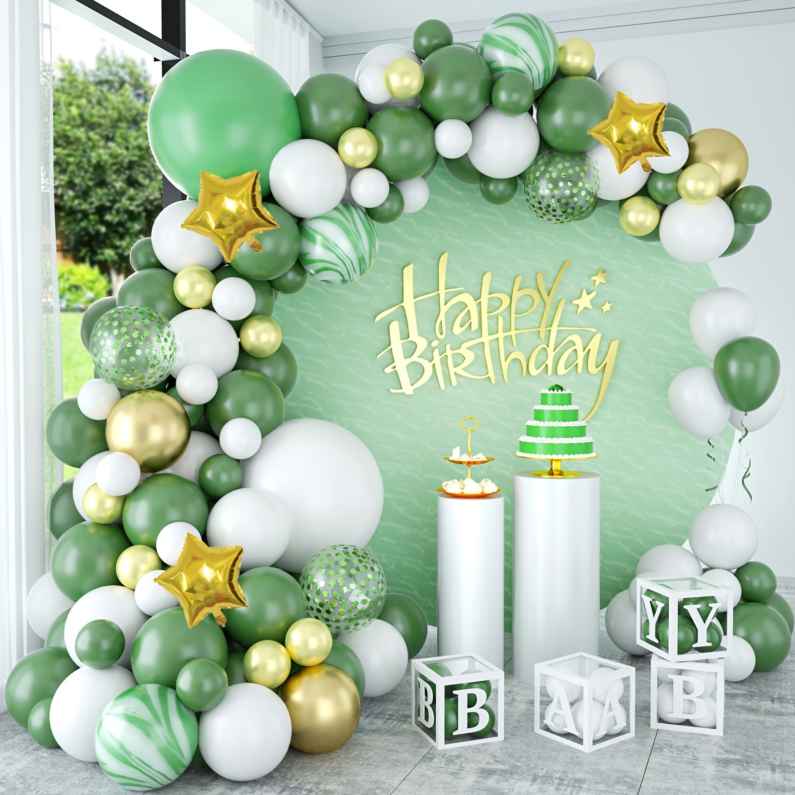 Ballon Or Vert Et Blanc - Livraison Gratuite Pour Les Nouveaux Utilisateurs  - Temu France